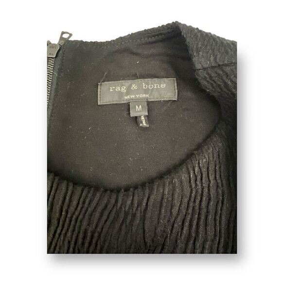 Rag & Bone Textured Black Dress Size Medium - Picture 5 of 7